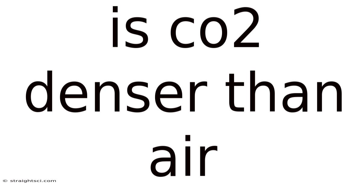 Is Co2 Denser Than Air