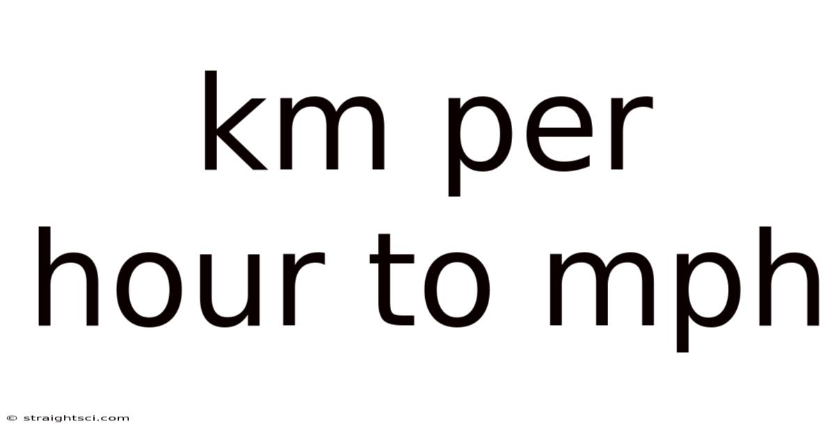 Km Per Hour To Mph