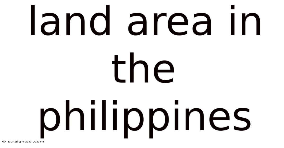 Land Area In The Philippines