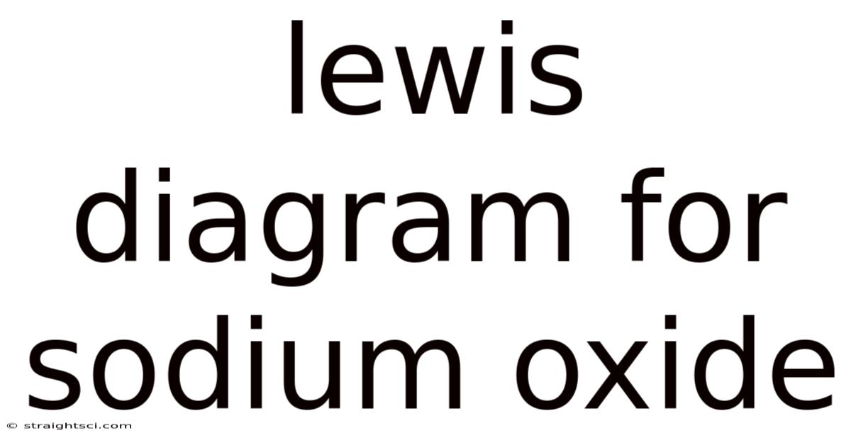 Lewis Diagram For Sodium Oxide