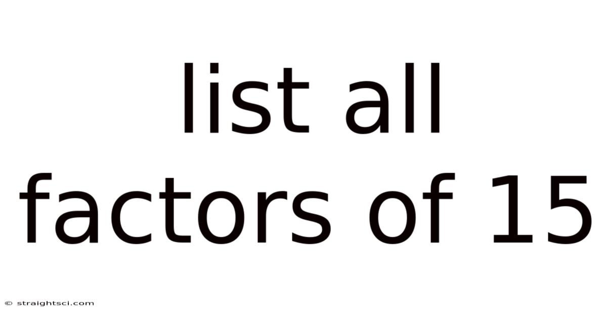 List All Factors Of 15