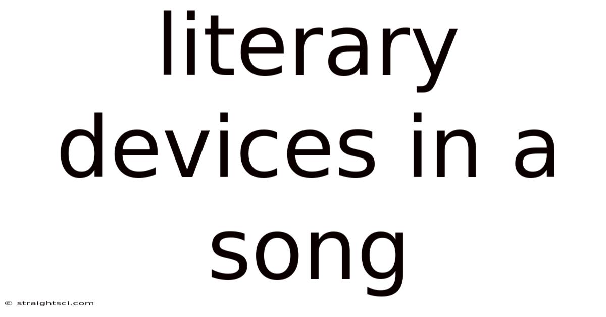 Literary Devices In A Song