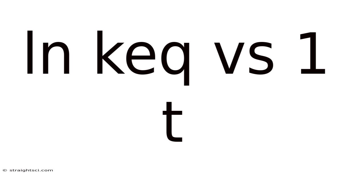 Ln Keq Vs 1 T