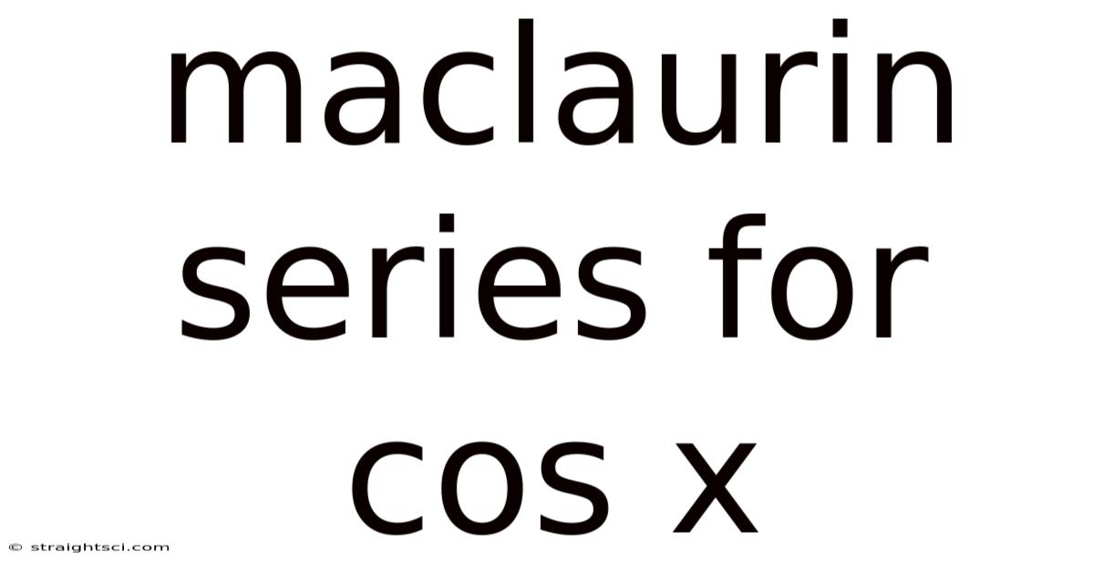 Maclaurin Series For Cos X