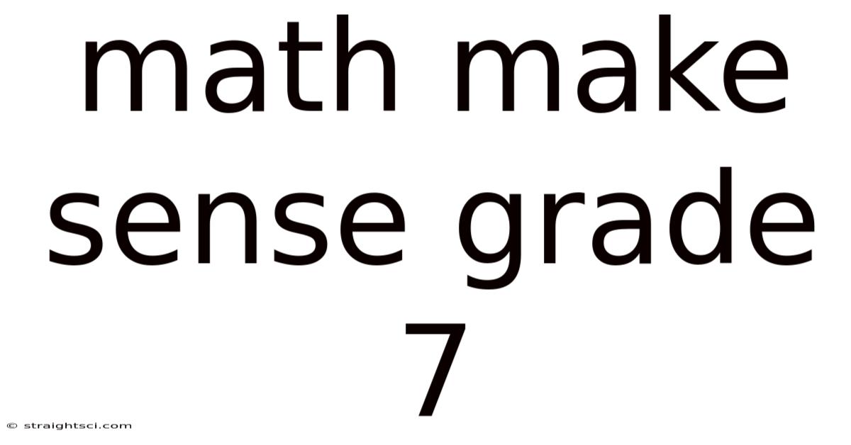 Math Make Sense Grade 7