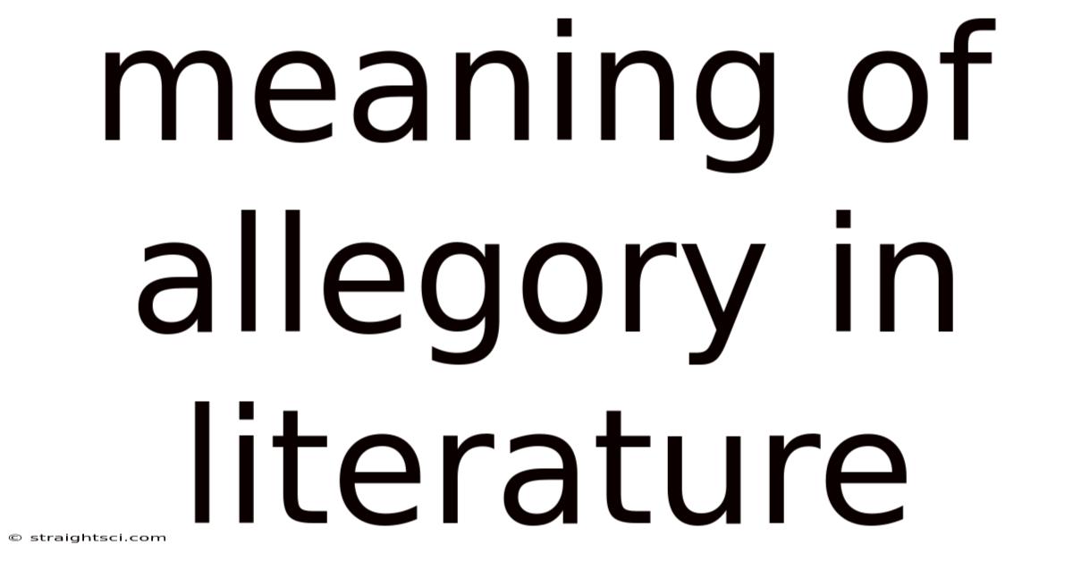 Meaning Of Allegory In Literature