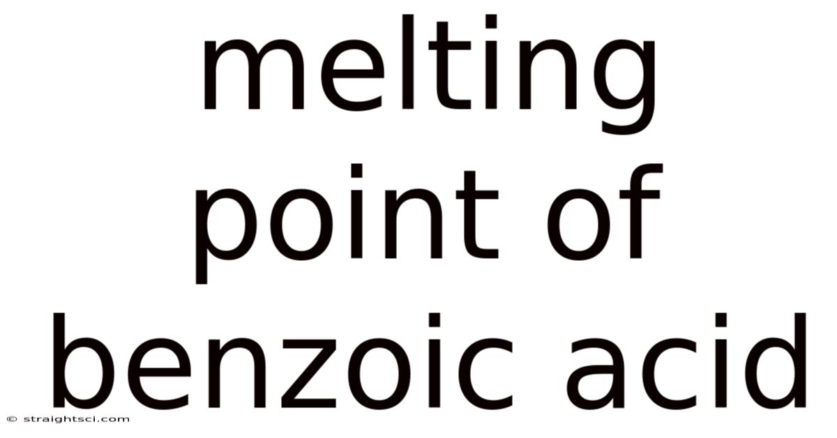 Melting Point Of Benzoic Acid