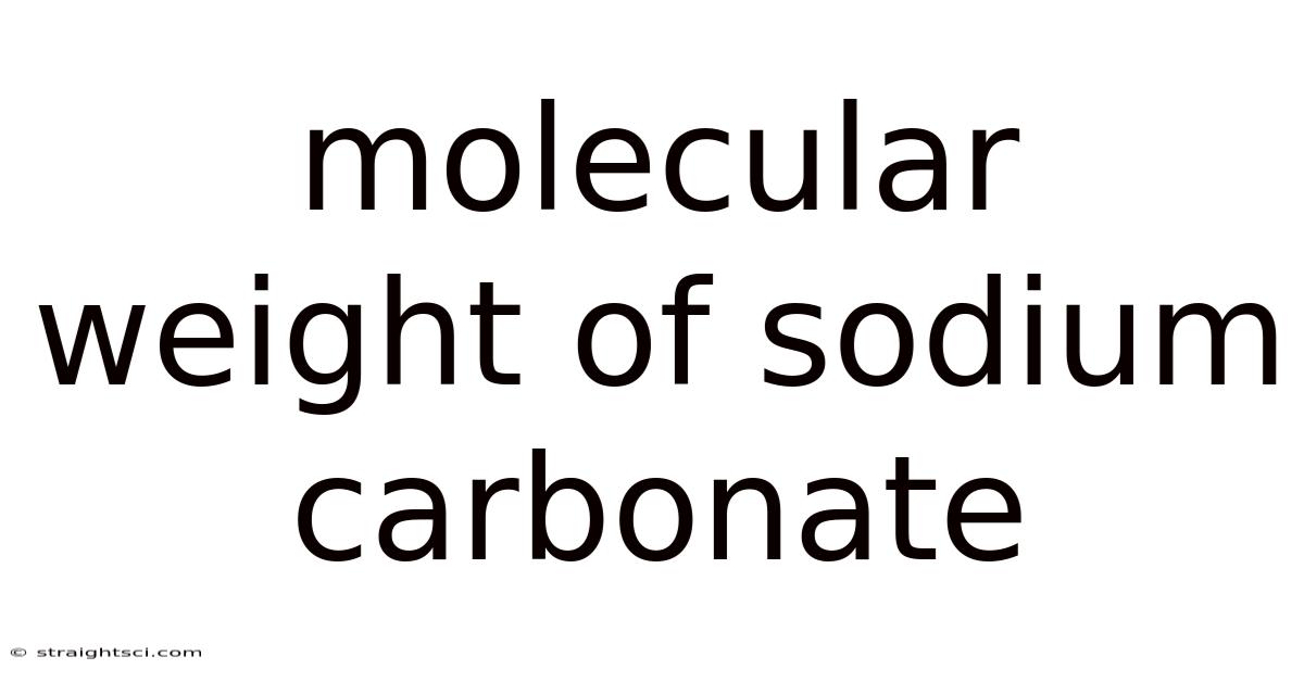 Molecular Weight Of Sodium Carbonate