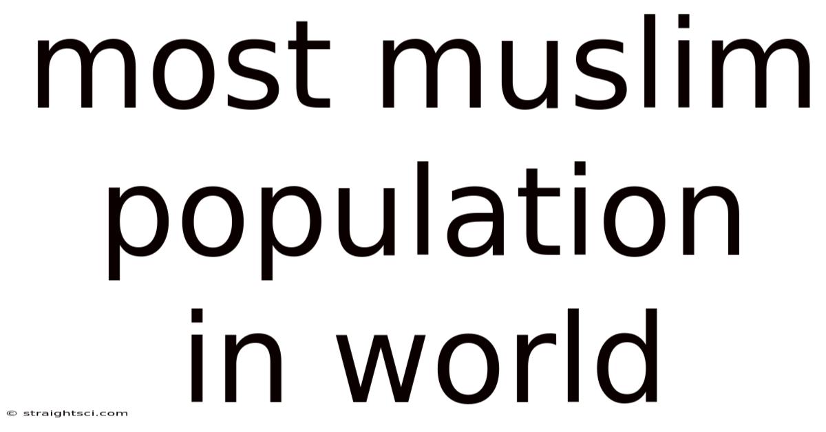 Most Muslim Population In World