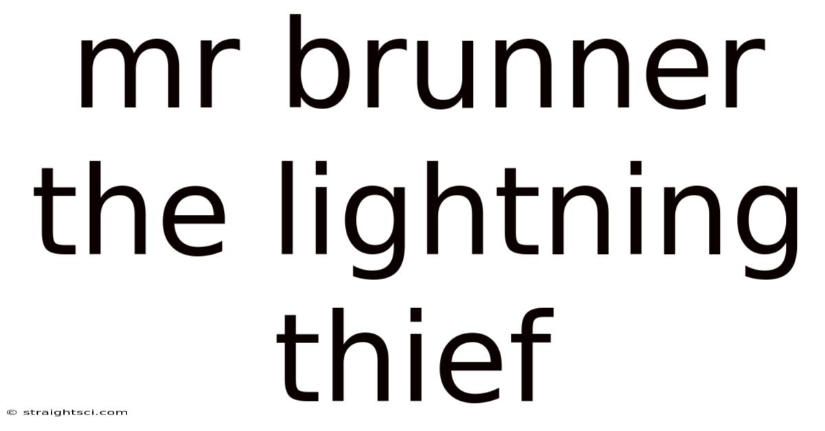 Mr Brunner The Lightning Thief