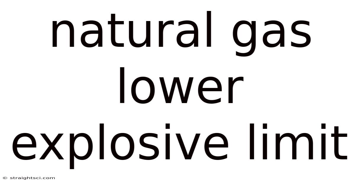 Natural Gas Lower Explosive Limit
