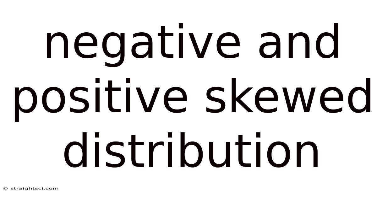 Negative And Positive Skewed Distribution