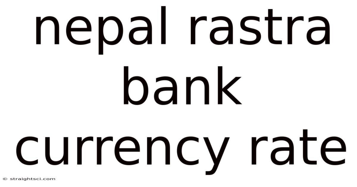 Nepal Rastra Bank Currency Rate