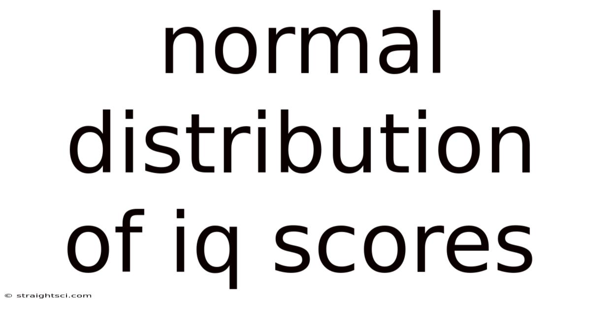 Normal Distribution Of Iq Scores