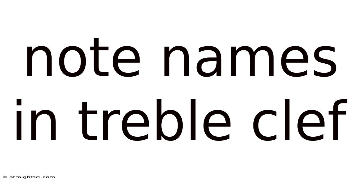 Note Names In Treble Clef