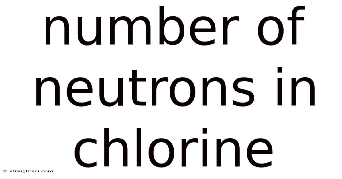 Number Of Neutrons In Chlorine