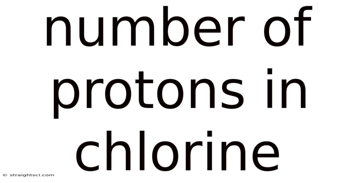Number Of Protons In Chlorine