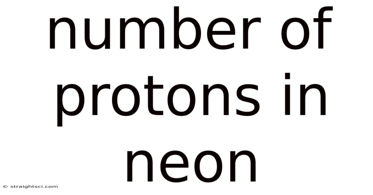 Number Of Protons In Neon