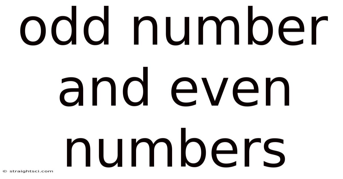 Odd Number And Even Numbers