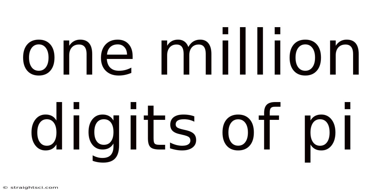 One Million Digits Of Pi