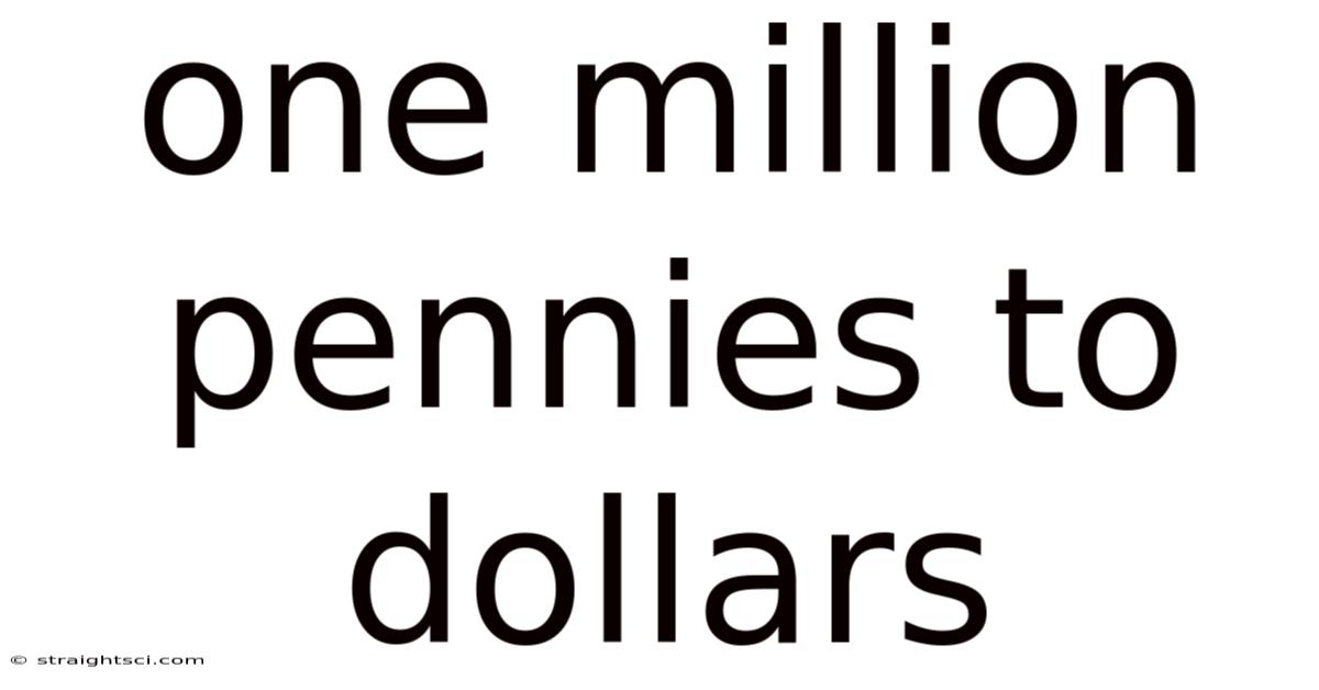 One Million Pennies To Dollars