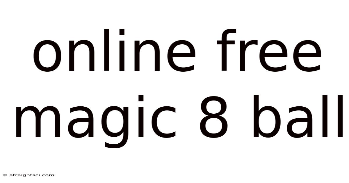 Online Free Magic 8 Ball