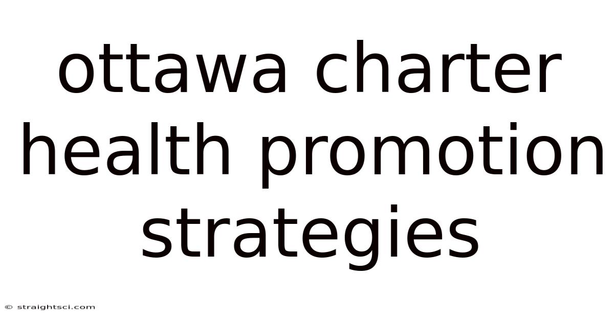 Ottawa Charter Health Promotion Strategies