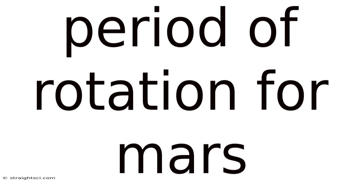 Period Of Rotation For Mars