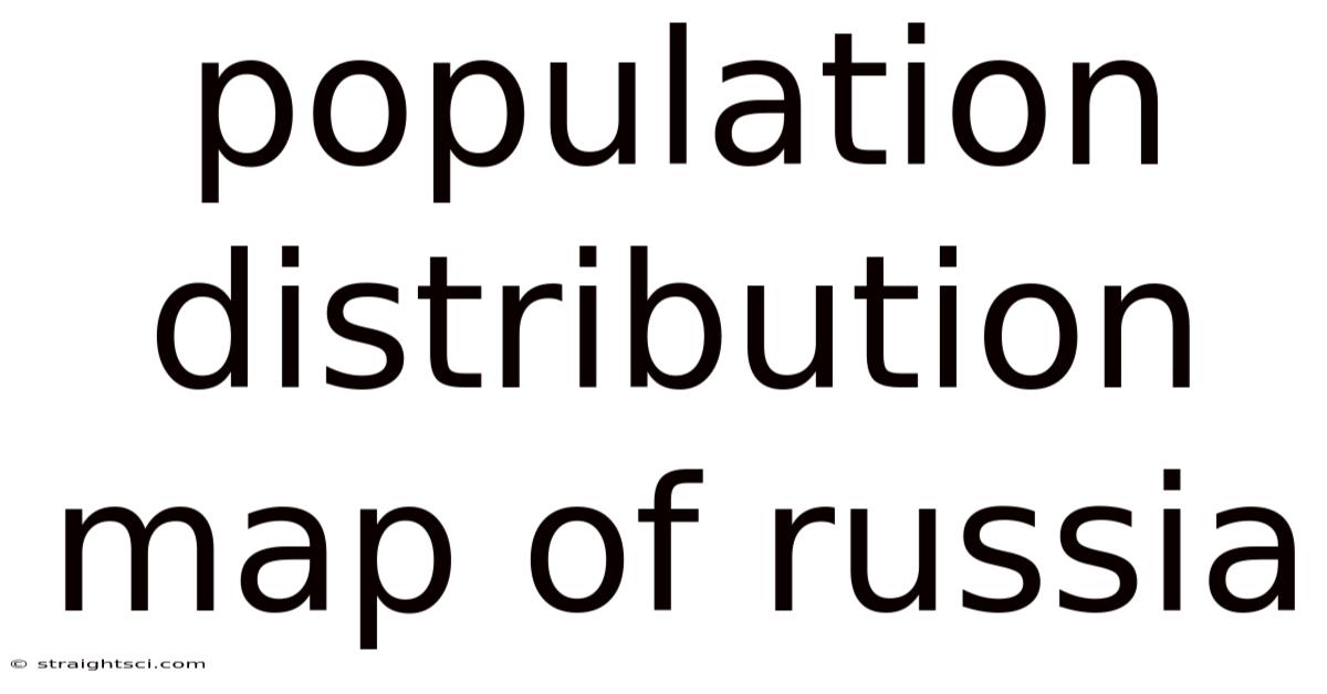 Population Distribution Map Of Russia