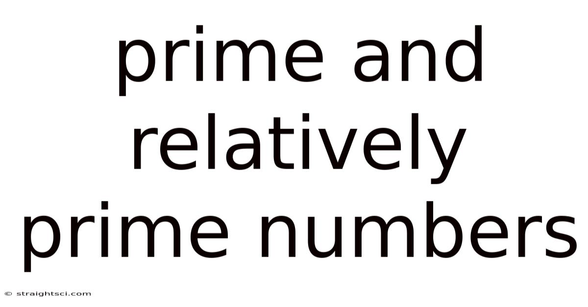 Prime And Relatively Prime Numbers