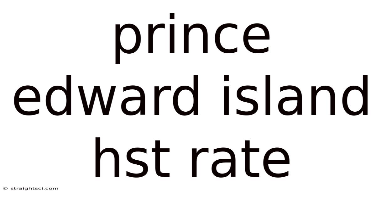 Prince Edward Island Hst Rate