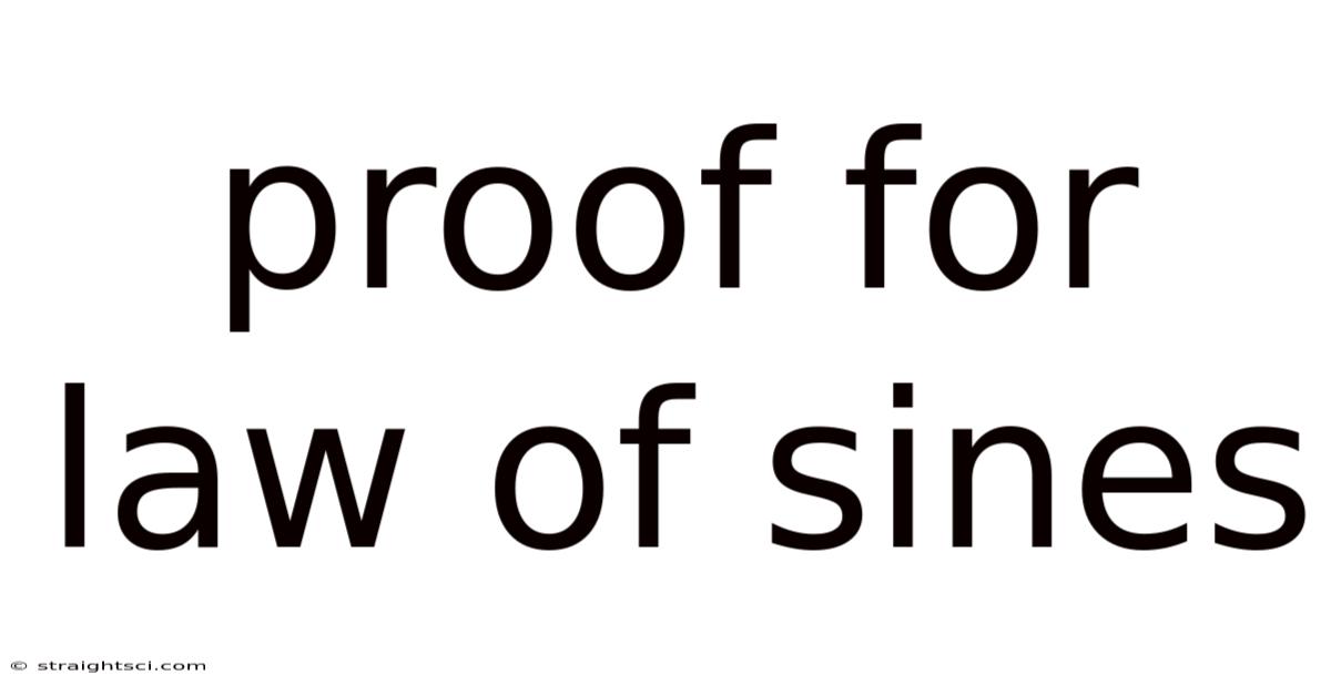 Proof For Law Of Sines