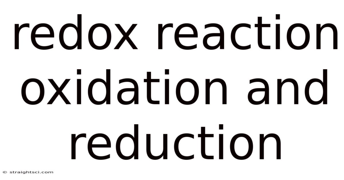 Redox Reaction Oxidation And Reduction