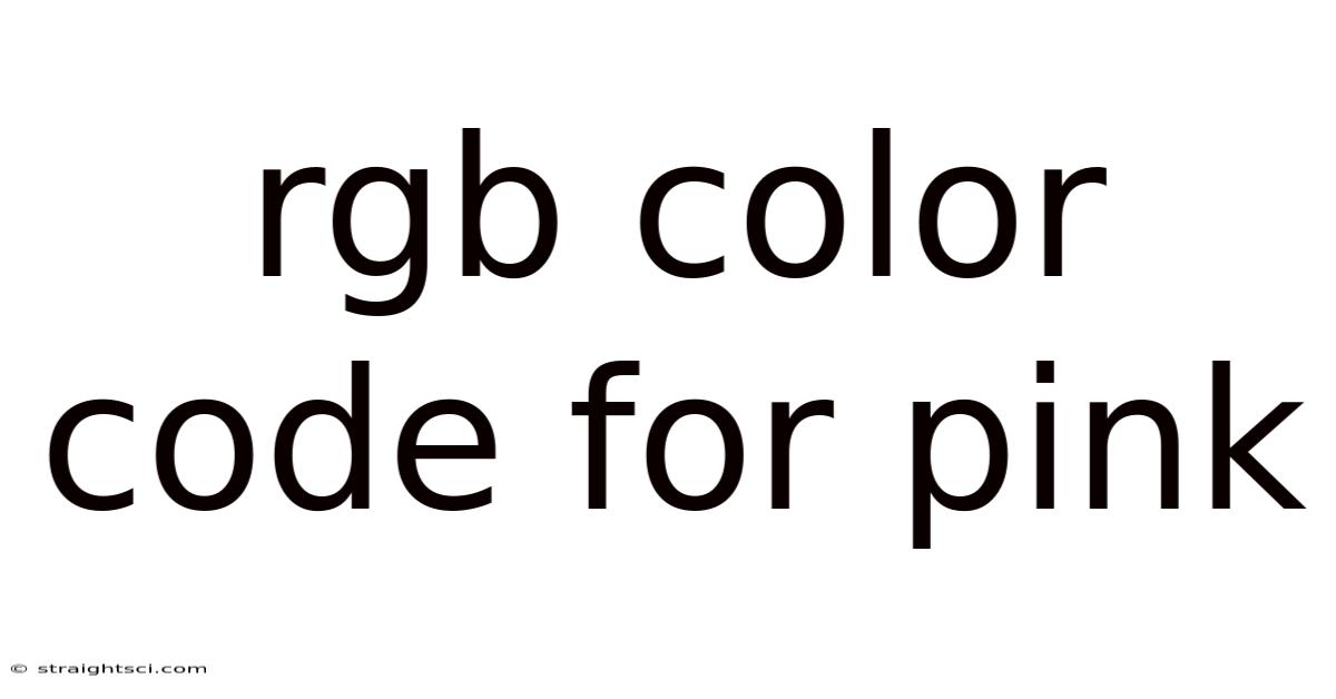 Rgb Color Code For Pink
