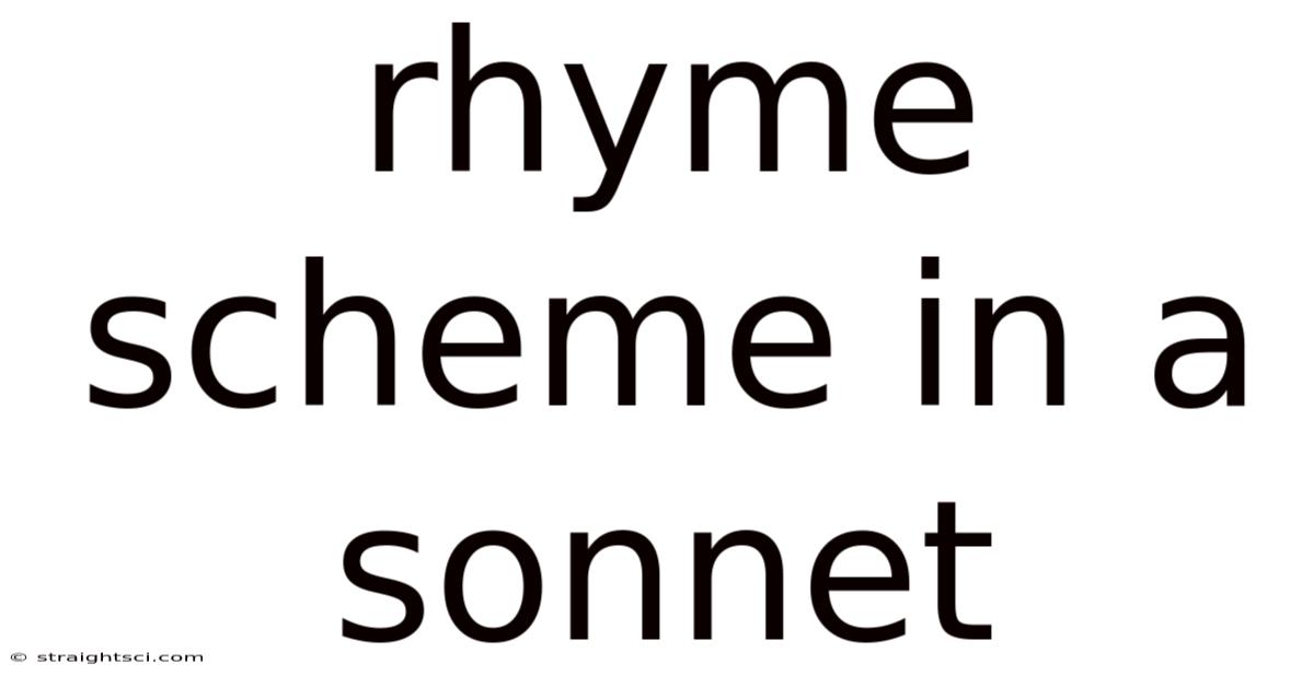 Rhyme Scheme In A Sonnet