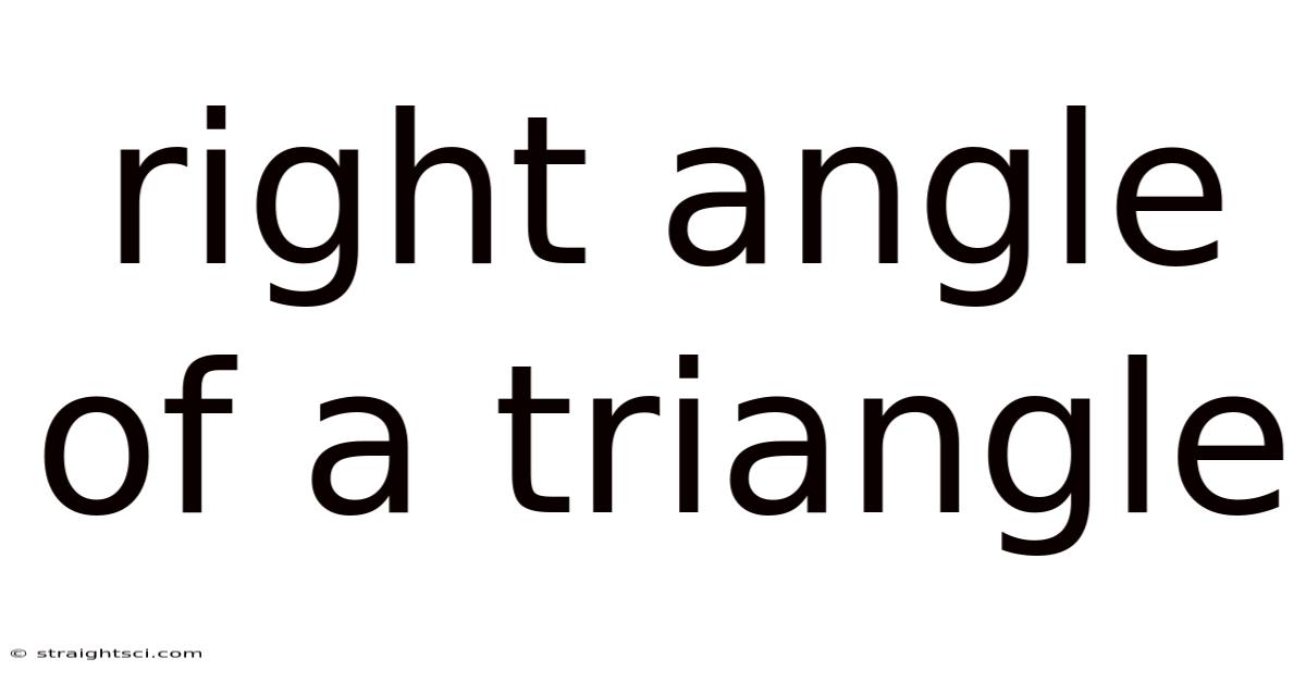 Right Angle Of A Triangle