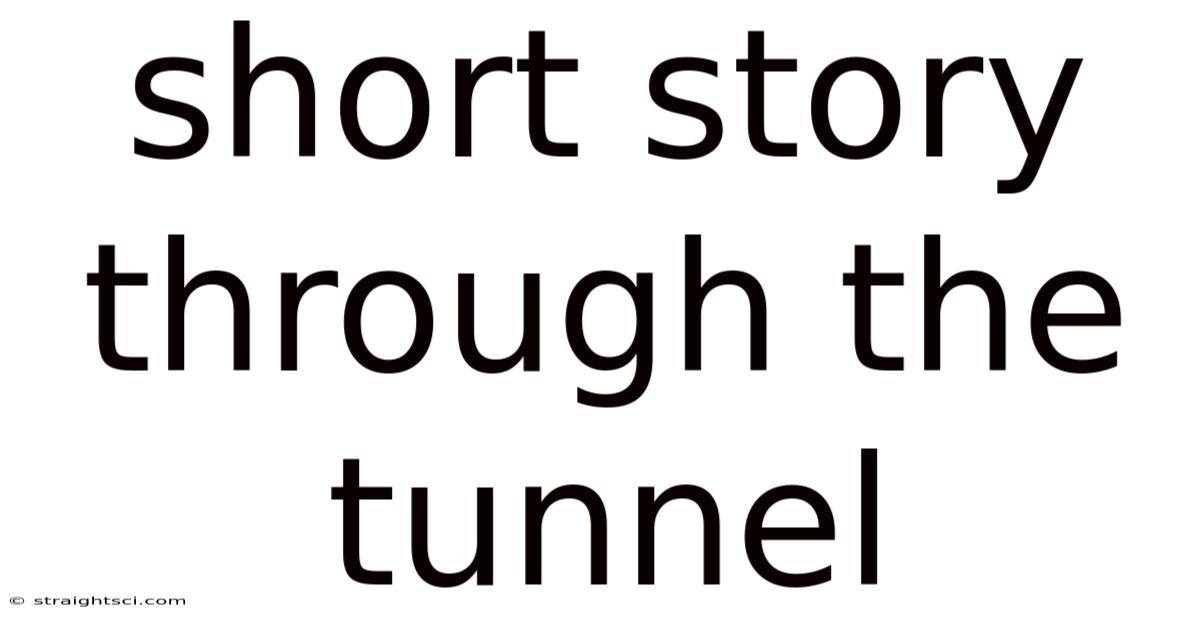 Short Story Through The Tunnel