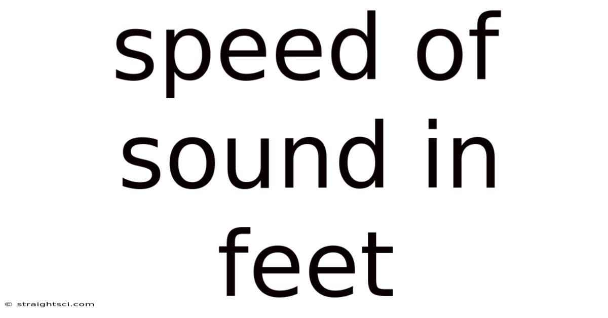 Speed Of Sound In Feet