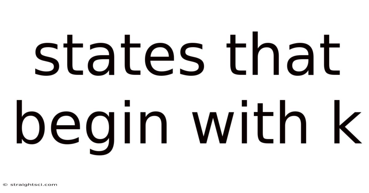 States That Begin With K