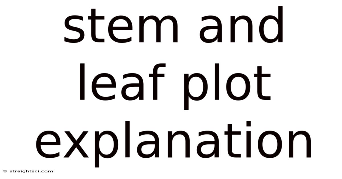 Stem And Leaf Plot Explanation