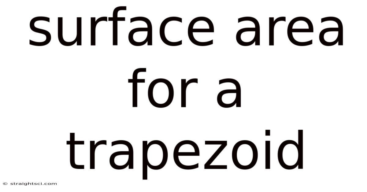 Surface Area For A Trapezoid