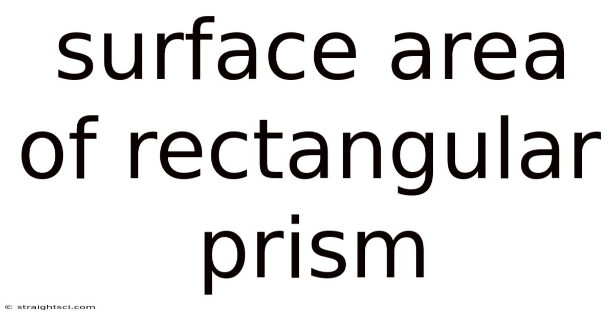 Surface Area Of Rectangular Prism