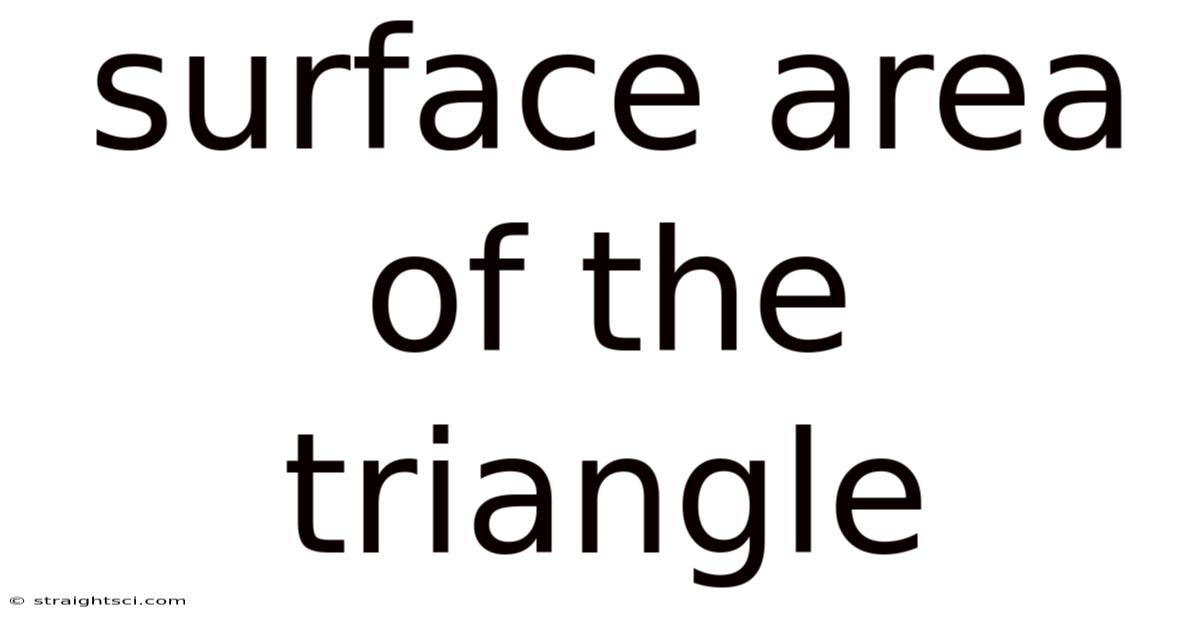 Surface Area Of The Triangle
