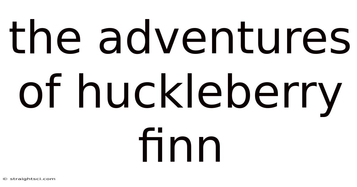 The Adventures Of Huckleberry Finn