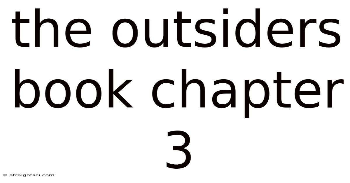 The Outsiders Book Chapter 3