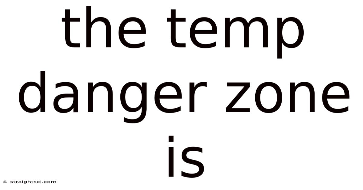 The Temp Danger Zone Is