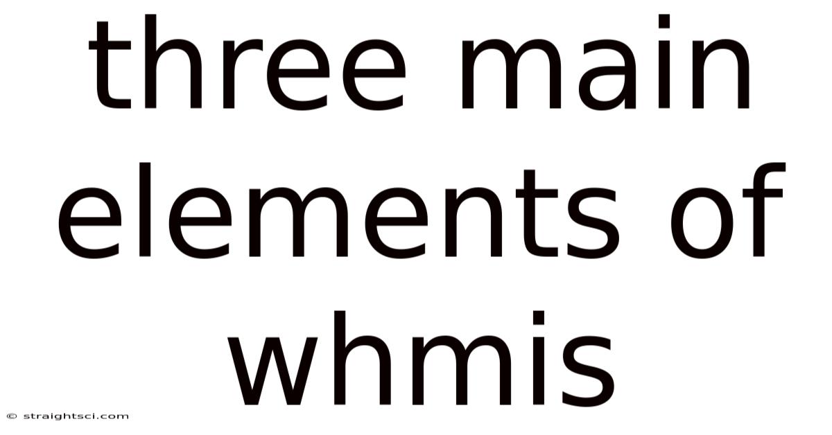 Three Main Elements Of Whmis