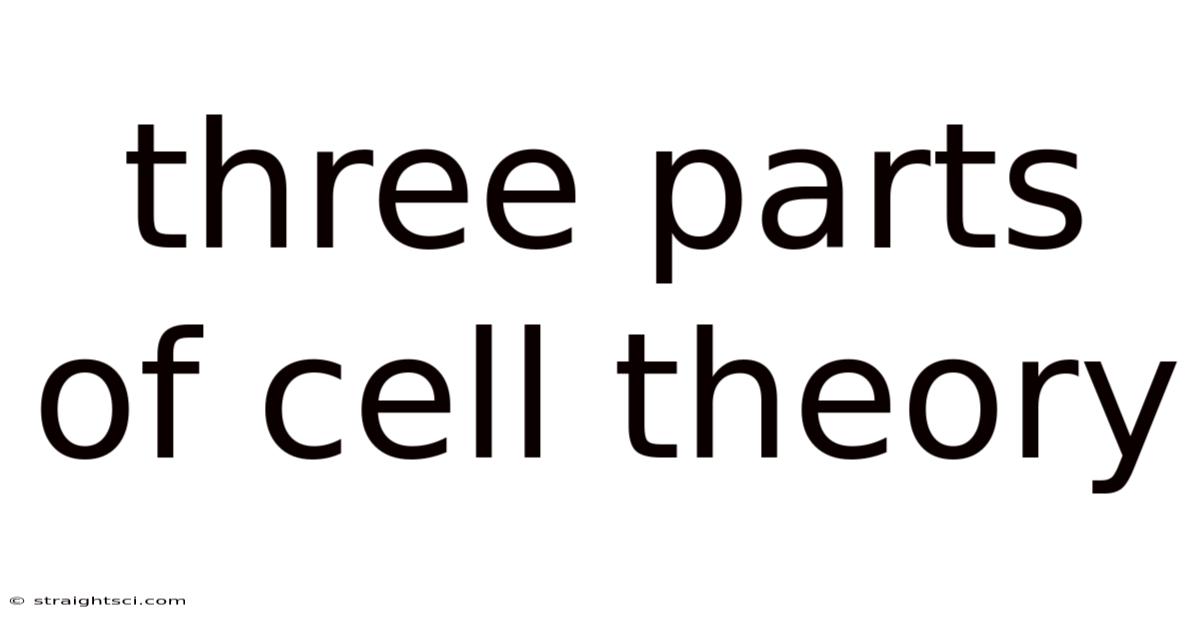 Three Parts Of Cell Theory