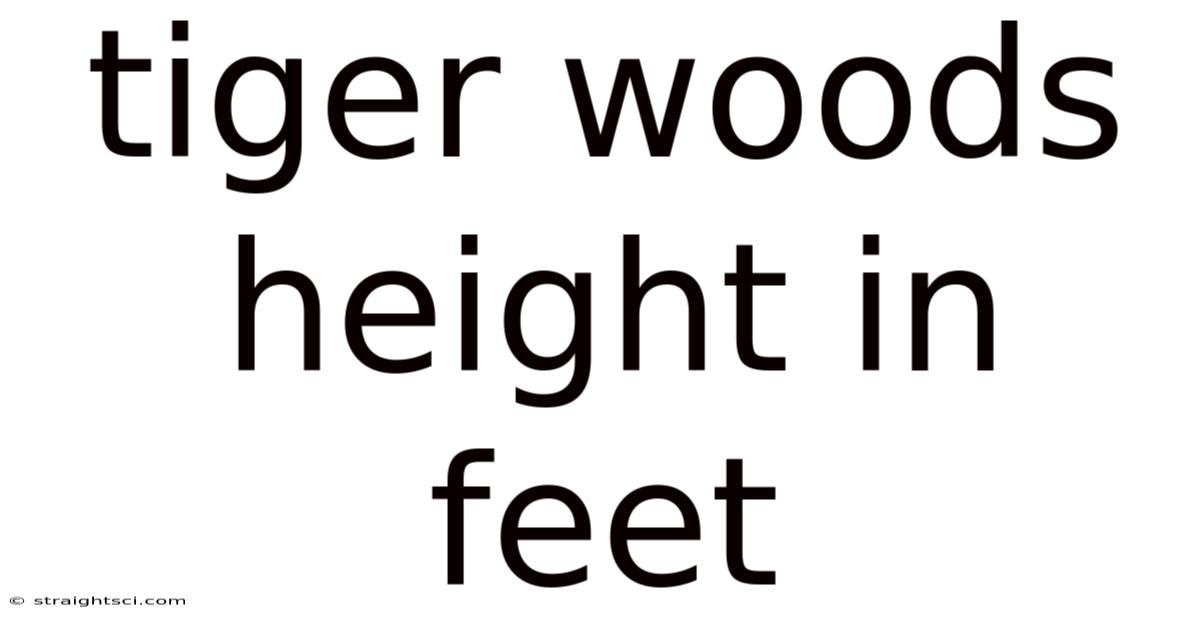 Tiger Woods Height In Feet