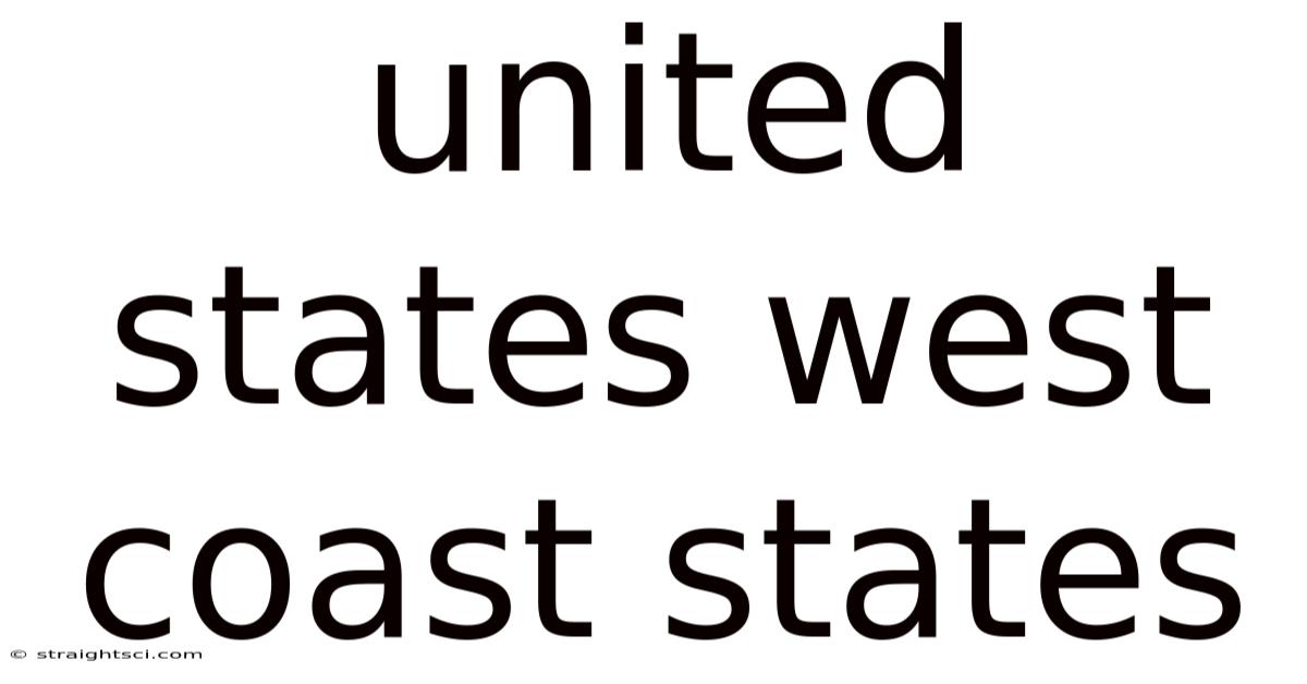 United States West Coast States